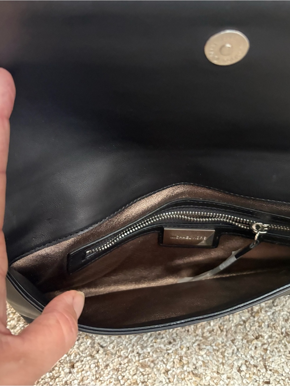 Michael Kors Black Braided Accent Leather Clutch - Picture 5 of 8